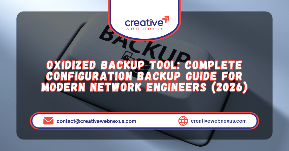 Oxidized network configuration backup architecture with Git integration and automated backups for Cisco, Juniper, Arista, and Fortinet devices.